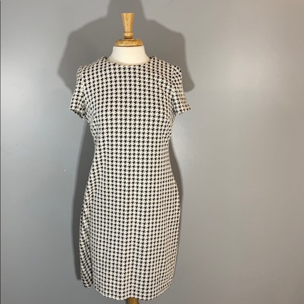 Calvin Klein houndstooth short sleeve dress